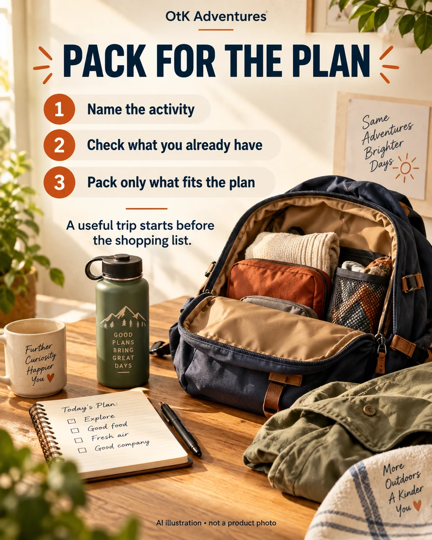 Pack for the plan. — original OtK~Adventures post