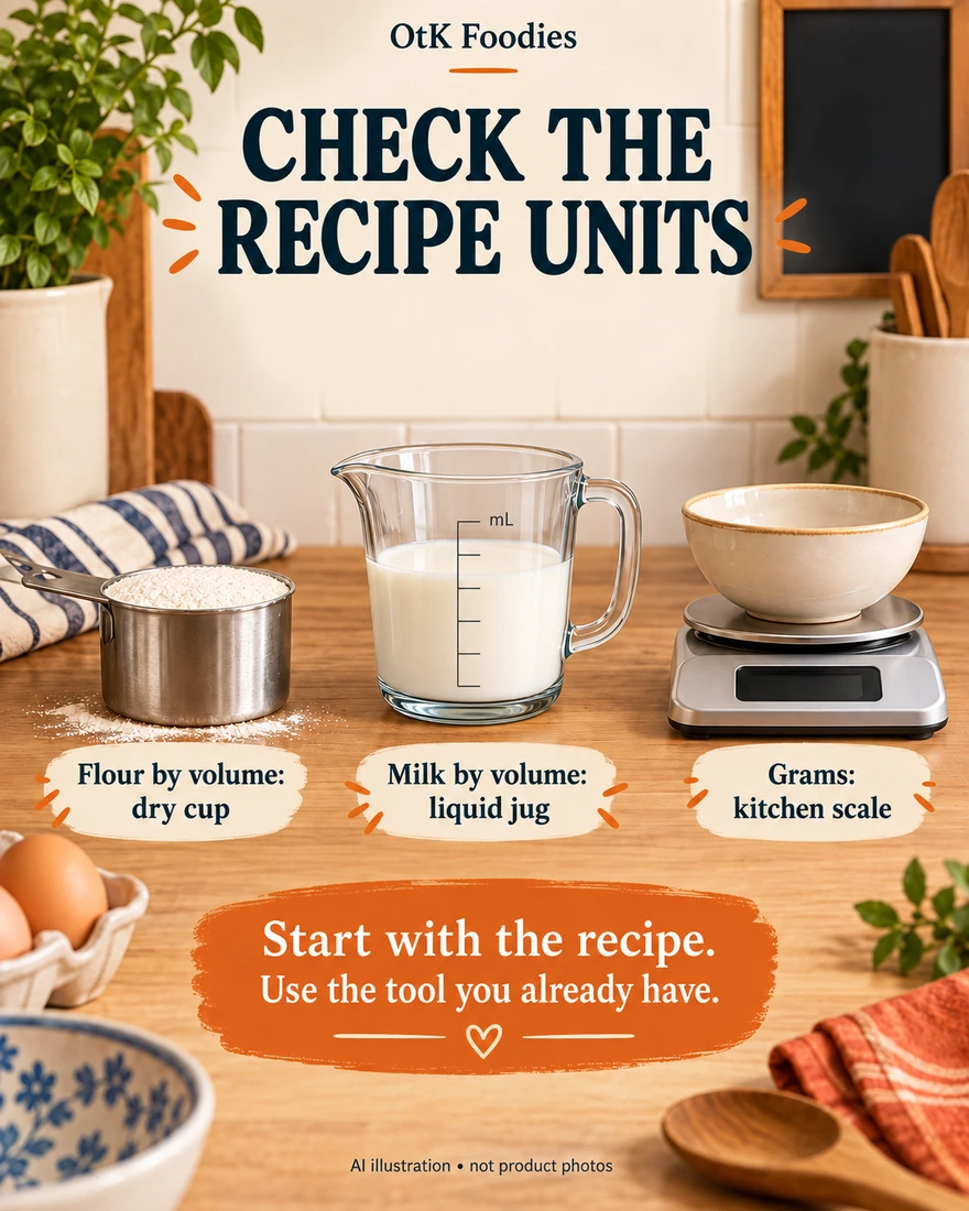 Cups or grams? Start with the recipe. — original OtK~Foodies post