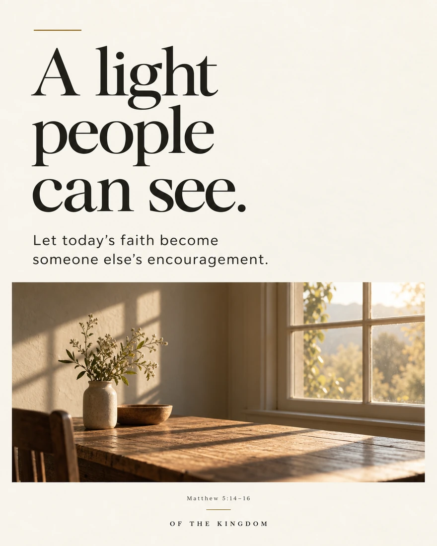 A light people can see. — original OtK~Ministries post